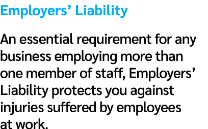 Employers’ Liability An essential requirement for any business employing more than one member of staff, Employers’ Li...